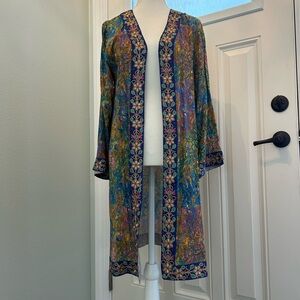 A Top of Many Colors | Bright silky top | Soft Surroundings Size XS